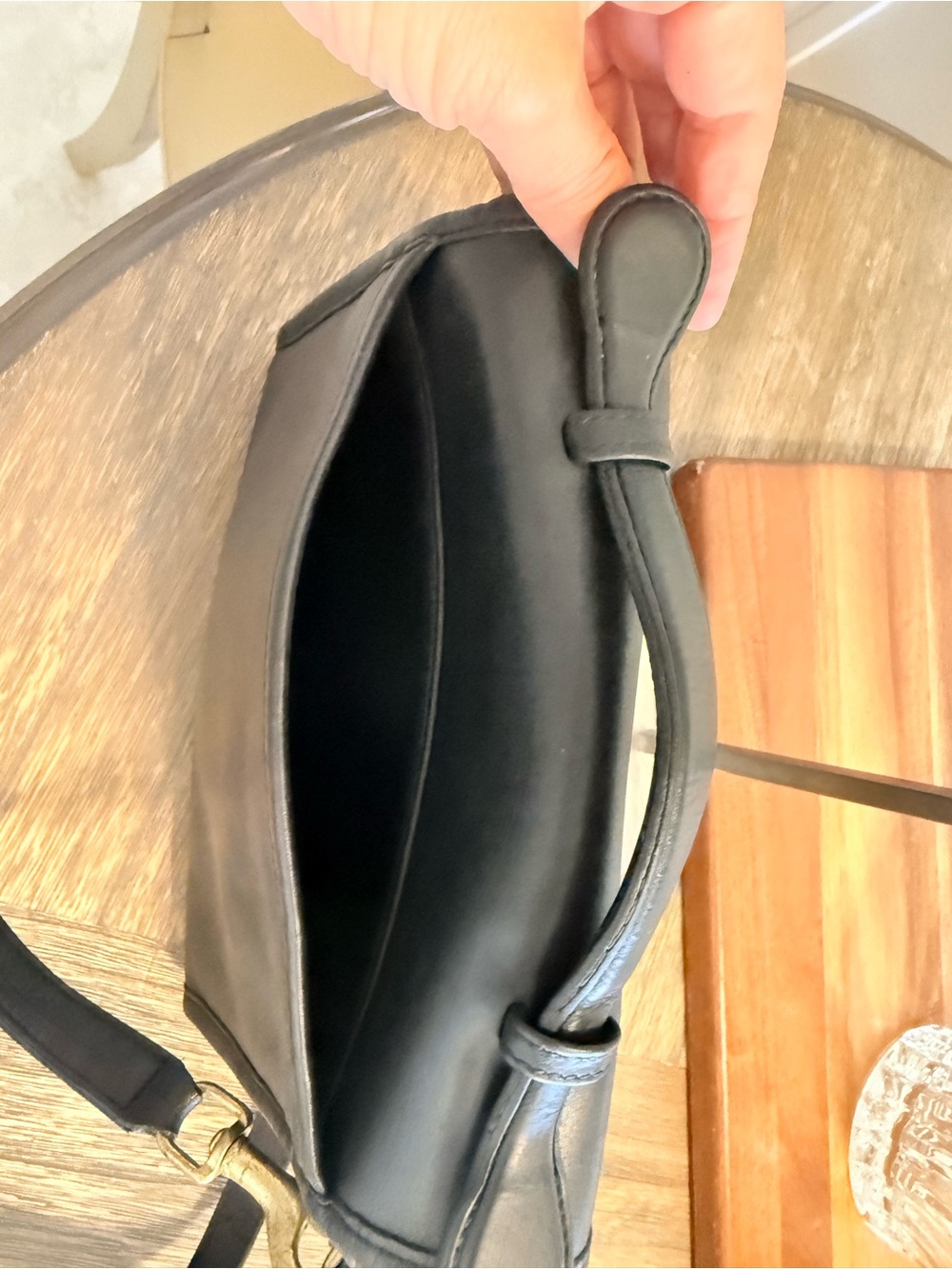 Coach Black Leather Court bag with Gold Turn-Lock rare Court bag vintage 9870 - Picture 6 of 9